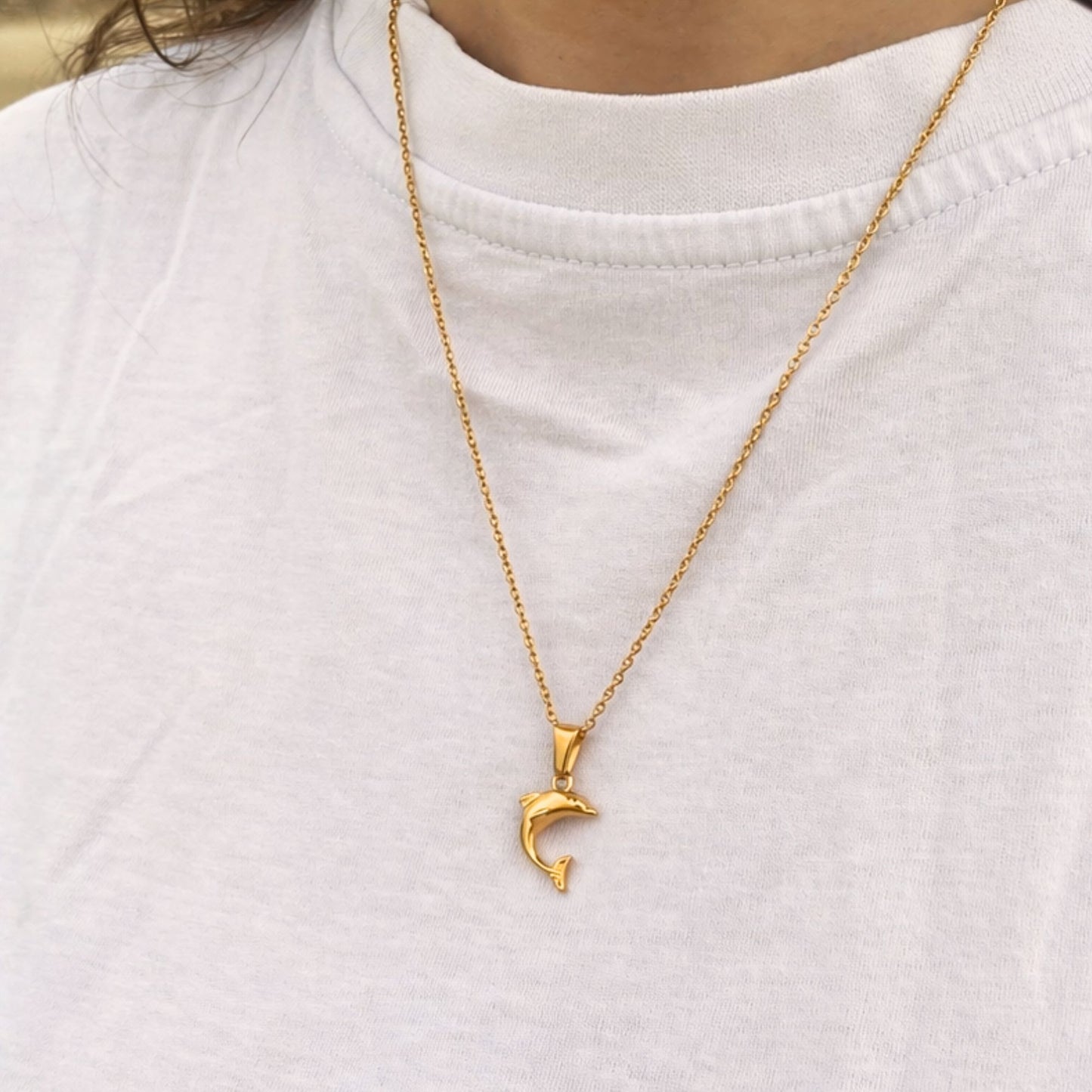 Collar Delfín — Chapado en oro