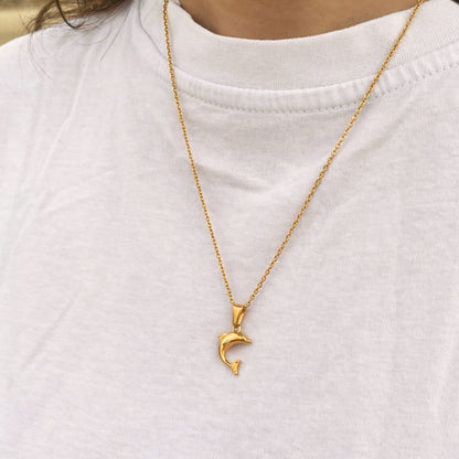 Collar Delfín — Chapado en oro