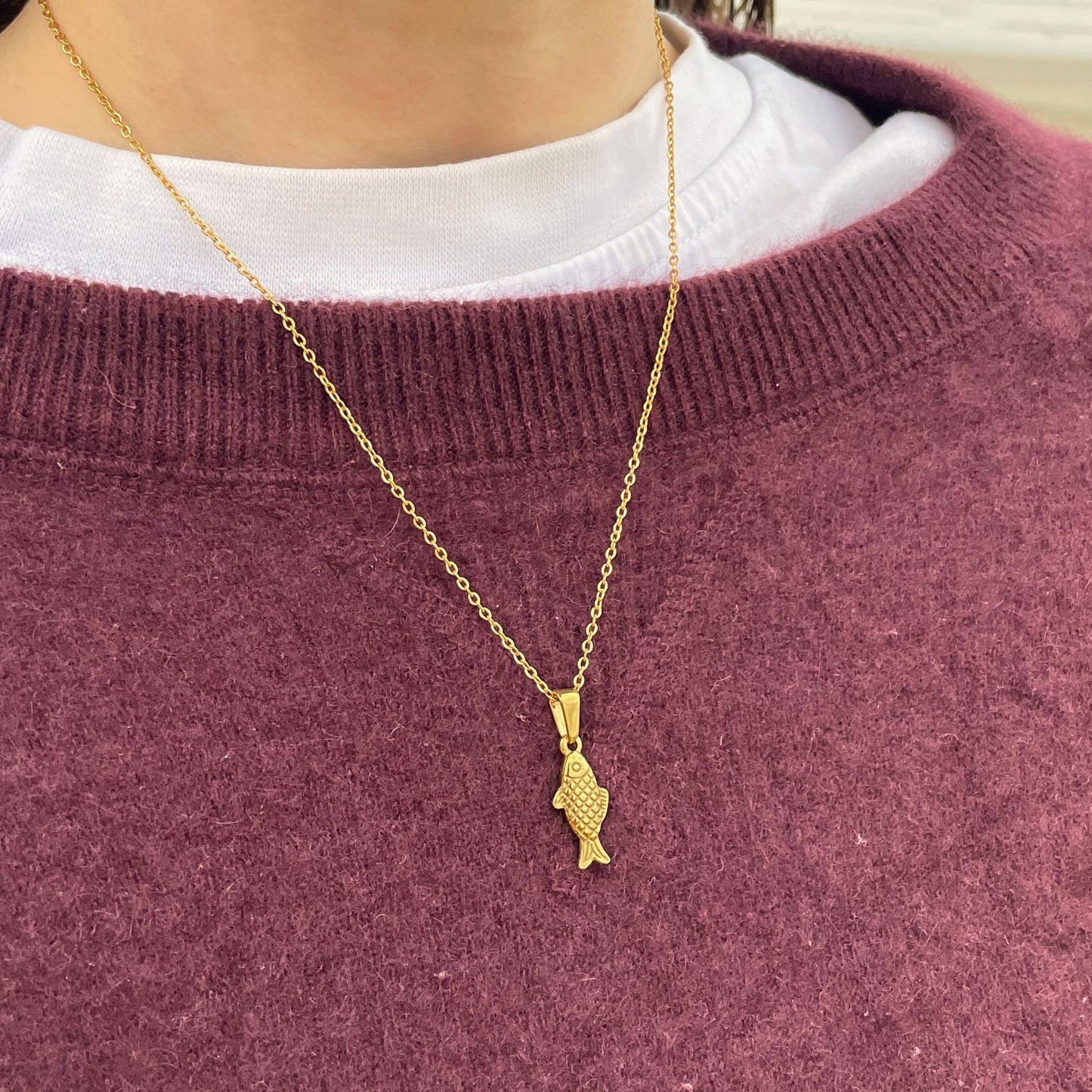 Collar Pez — Chapado en oro
