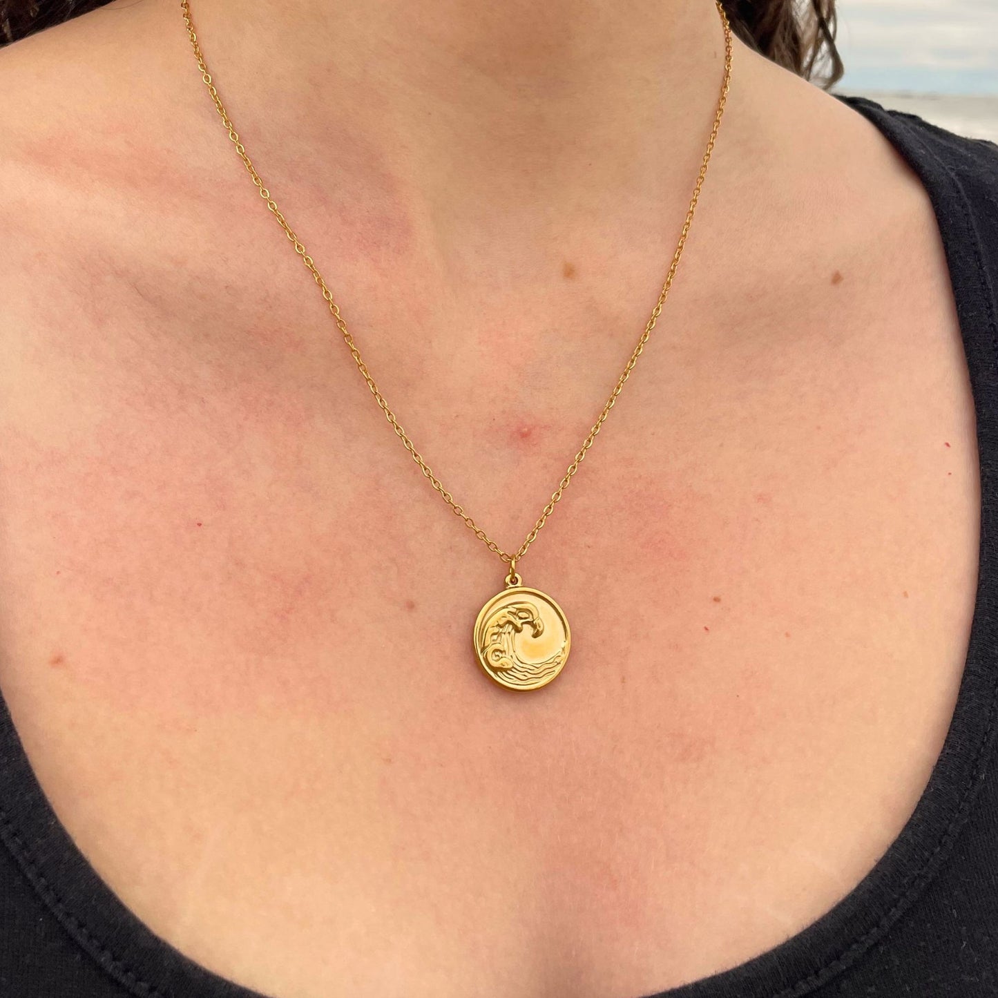 Collar Ola — Chapado en oro