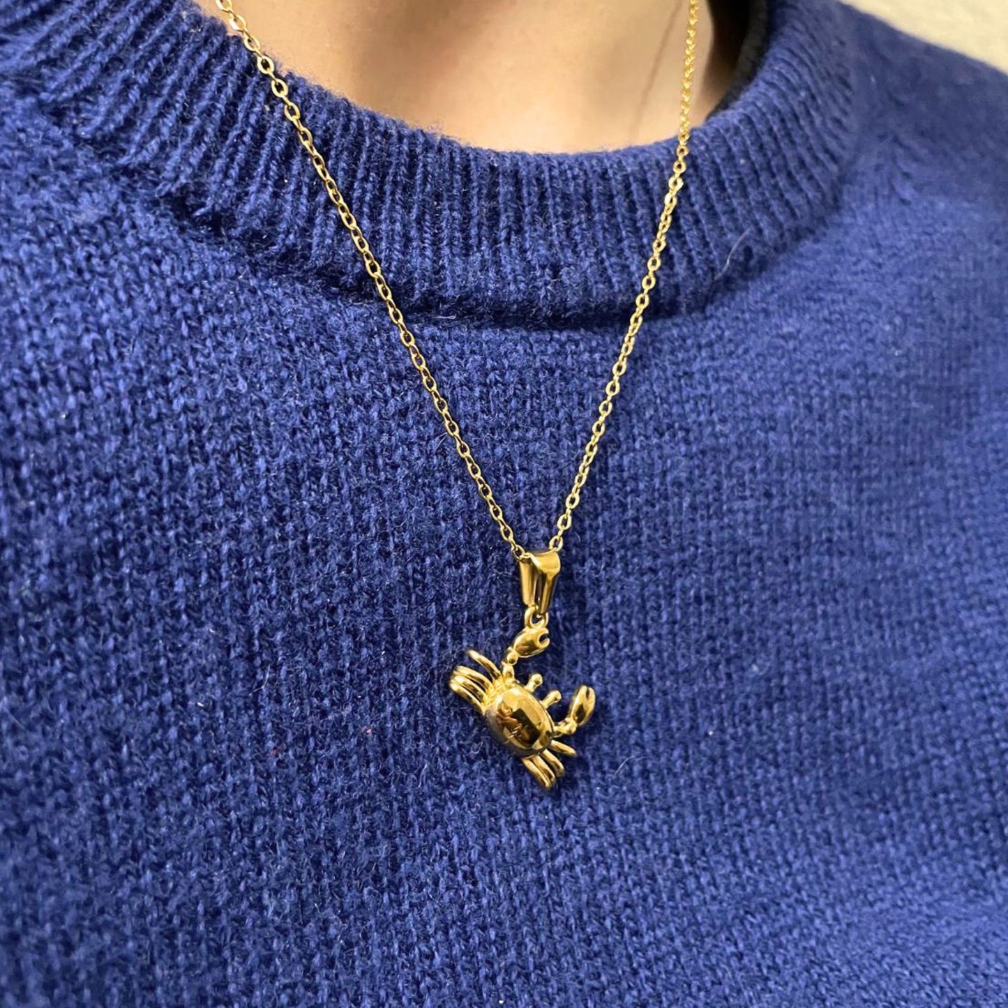 Collar Cangrejo  — Chapado en oro