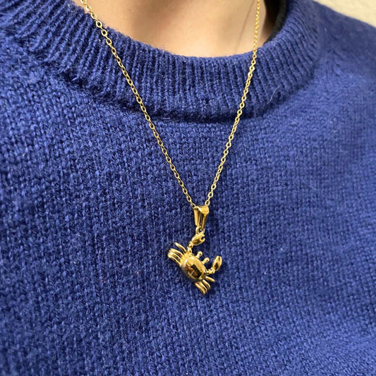 Collar Cangrejo  — Chapado en oro