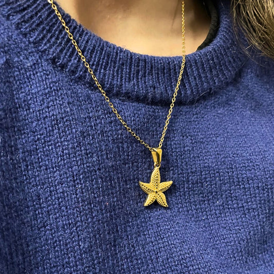 Collar Estrella de Mar — Chapado en oro
