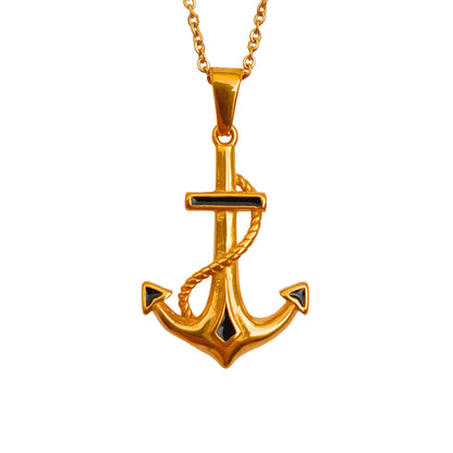 Collar Ancla — Chapado en oro