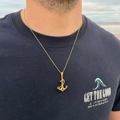 Collar Ancla — Chapado en oro