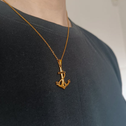 Collar Ancla — Chapado en oro