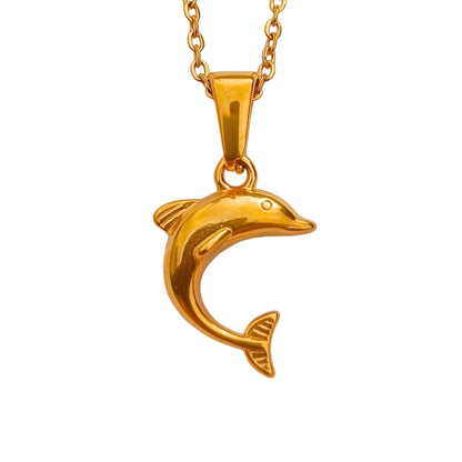 Collar Delfín — Chapado en oro