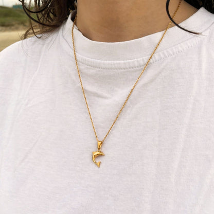 Collar Delfín — Chapado en oro