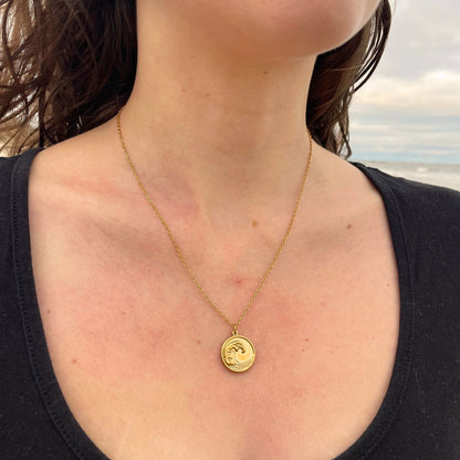 Collar Ola — Chapado en oro