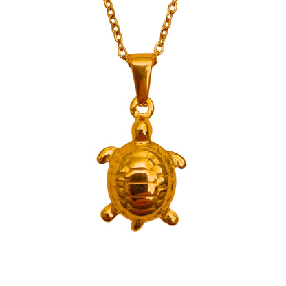 Collar Tortuga — Chapado en oro